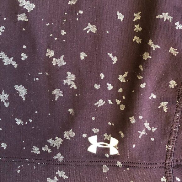 Under Armour Coldgear Fitted Running Long Sleeve Hoodie Top in Maroon Size S - Picture 10 of 14